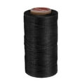 thumbnail image 1 of Uxcell Flat Leather Sewing Waxed Thread, 200m / 219 Yards Polyester Wax String, 210D Wax Stitching Cord for Leather Crafts, Black, 1 of 6
