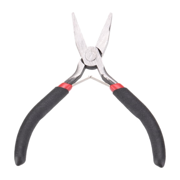 Uxcell Flat Nose Pliers 4.5" Jewelry Pliers with Non-slip Handle Precision Fine Nose Pliers for Jewelry Making Hand Tools Hobby Work Craft