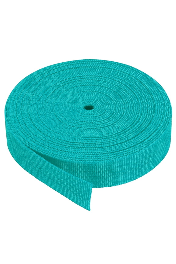Flat Nylon Webbing Strap 1 Inch 10 Yards Light Green for Backpack, Luggage-rack