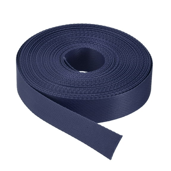 Uxcell Flat Nylon Webbing Strap 1 inch 15 Yards Dark Blue for Backpack, Luggage Rack