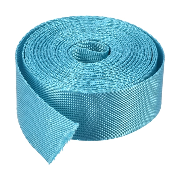 Uxcell Flat Nylon Webbing Strap 1 inch 4 Yards Lake Blue for Backpack