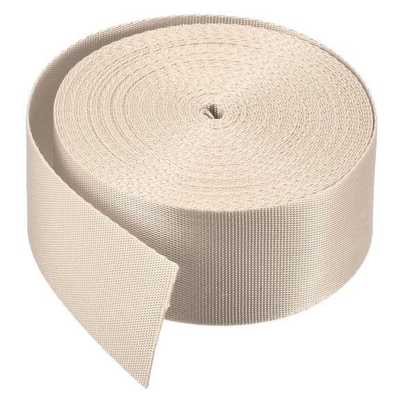 Uxcell Flat Nylon Webbing Strap Yards for Backpack Luggage-rack Lightweight Use Champagne