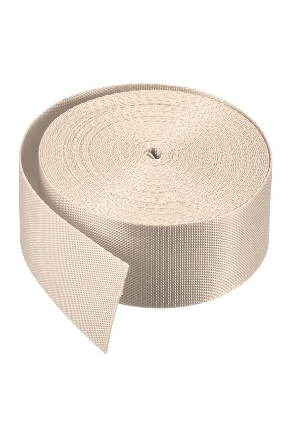 Flat Nylon Webbing Strap Yards for Backpack Luggage-rack Lightweight Use Champagne