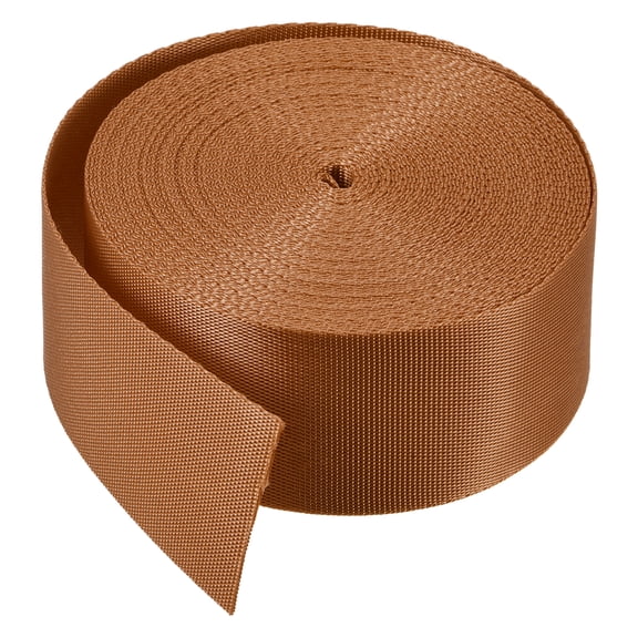 Uxcell Flat Nylon Webbing Strap Yards for Backpack Luggage-rack Lightweight Use Dark Brown