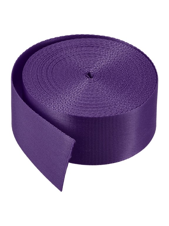 Flat Nylon Webbing Strap Yards for Backpack Luggage-rack Lightweight Use Dark Purple