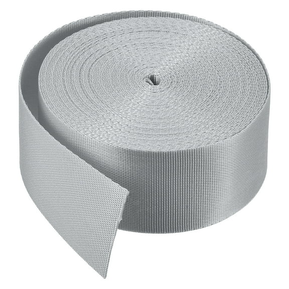Uxcell Flat Nylon Webbing Strap Yards for Backpack Luggage-rack Lightweight Use Grey