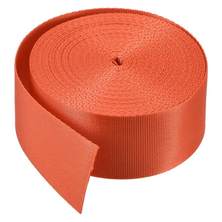 Uxcell Flat Nylon Webbing Strap Yards for Backpack Luggage-rack Lightweight Use Orange