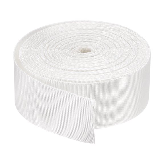 Uxcell Flat Nylon Webbing Strap Yards for Backpack Luggage-rack Lightweight Use White