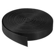Uxcell Flat Nylon Webbing Strap for Backpack, Cargo Strap, High Strength and Durable Material for Various Uses Black