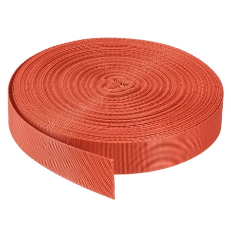 Uxcell Flat Nylon Webbing Strap for Backpack, Cargo Strap, High Strength and Durable Material for Various Uses Orange