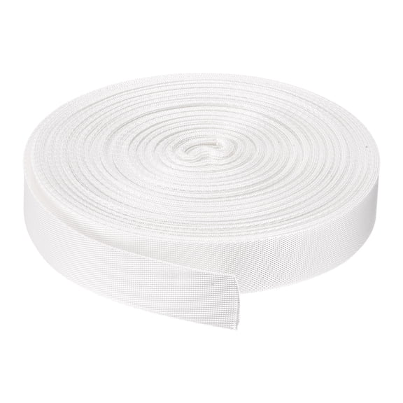 Uxcell Flat Nylon Webbing Strap for Backpack, Cargo Strap, High Strength and Durable Material for Various Uses White