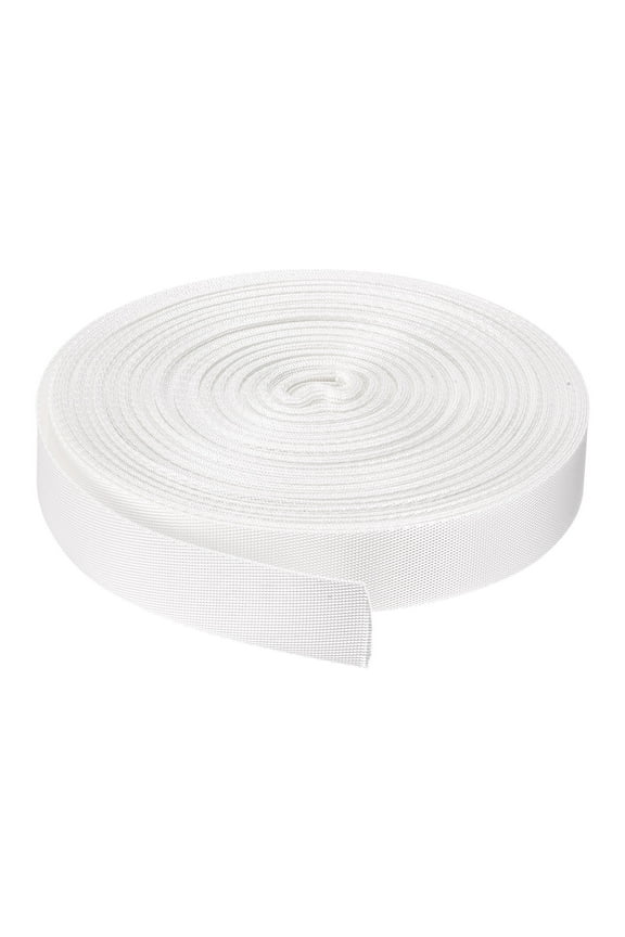 Flat Nylon Webbing Strap for Backpack, Cargo Strap, High Strength and Durable Material for Various Uses White