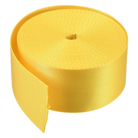 Uxcell Flat Nylon Webbing Strap for Backpack, Cargo Strap, Luggage-rack Gold Tone