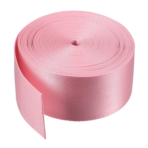 Uxcell Flat Nylon Webbing Strap for Backpack, Cargo Strap, Luggage-rack Pink