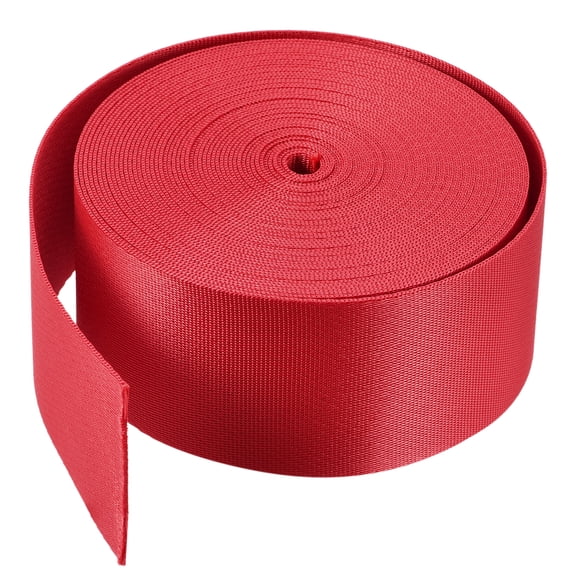 Uxcell Flat Nylon Webbing Strap for Backpack, Cargo Strap, Luggage-rack Red