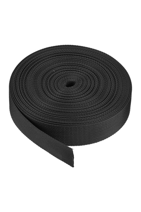 Flat Nylon Webbing Strap for Luggage-rack Backpack Handle Cargo Straps Black