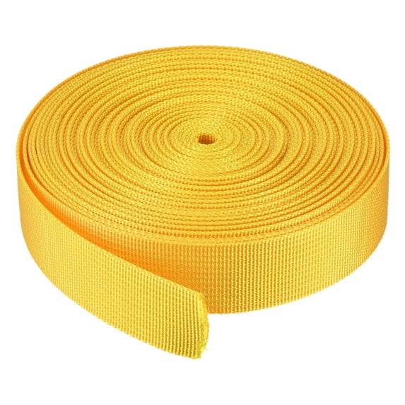 Uxcell Flat Nylon Webbing Strap for Luggage-rack Backpack Handle Cargo Straps Gold Tone