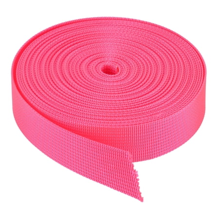 Uxcell Flat Nylon Webbing Strap for Luggage-rack Backpack Handle Cargo Straps Neon Red