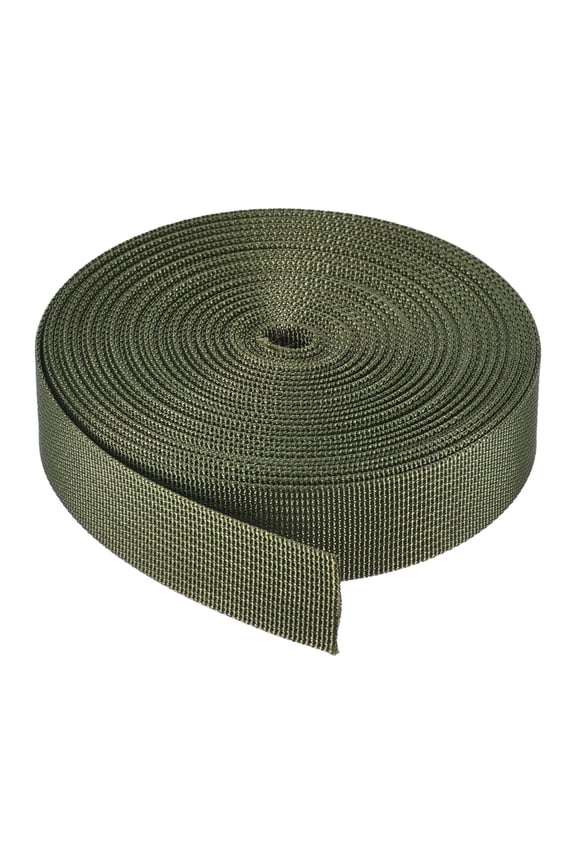 Flat Nylon Webbing Strap for Luggage-rack Backpack Handle Cargo Straps Olive