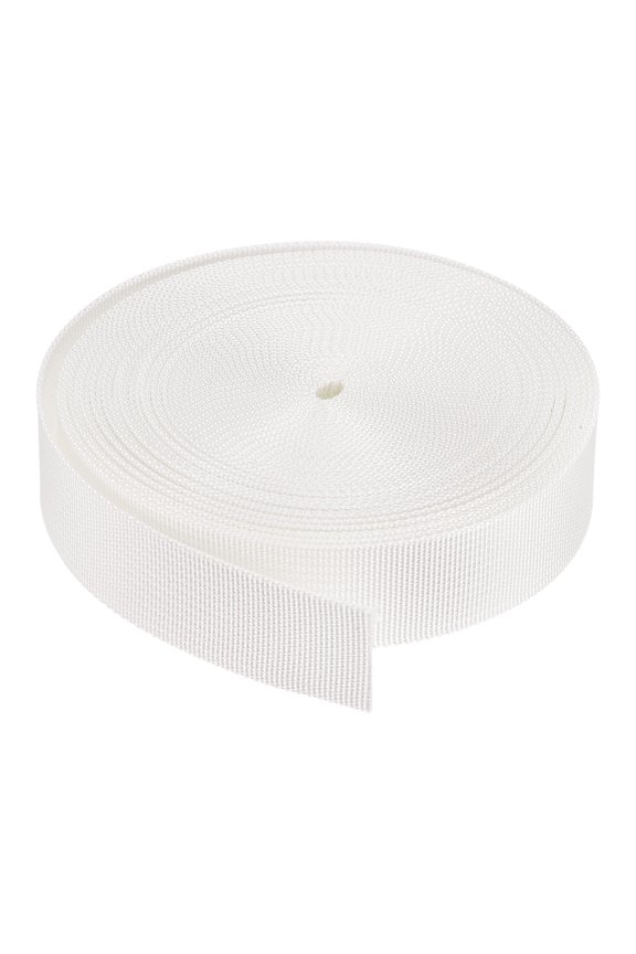 Flat Nylon Webbing Strap for Luggage-rack Backpack Handle Cargo Straps White