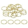 thumbnail image 1 of Uxcell Flat Split Rings, 0.8" Dia Brass Round Ring Circle Keychain Hook for DIY Craft, 30Pcs, 1 of 6