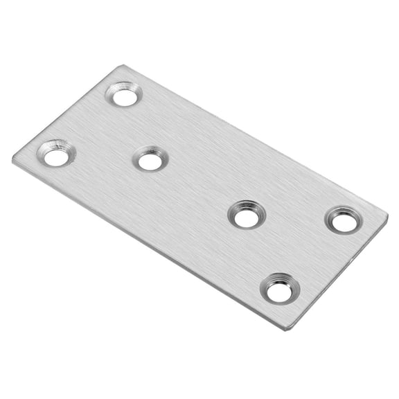 Uxcell Flat Stainless Steel Repair Mending Fixing Plate Brackets,80mmx40mm,1Pcs