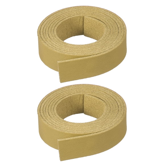 Uxcell Flat Suede Leather Lace, Faux Leather Strap Leather Strings Cord DIY Supplies Gold 0.59 in