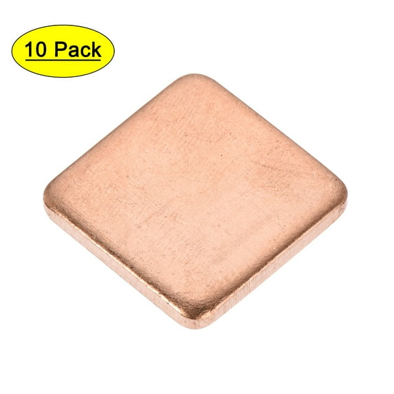 Uxcell Flat Thermal Pad IC Chipset Copper Heatsink for CPU GPU Chip 15 x 15 x 1.8mm 10pcs