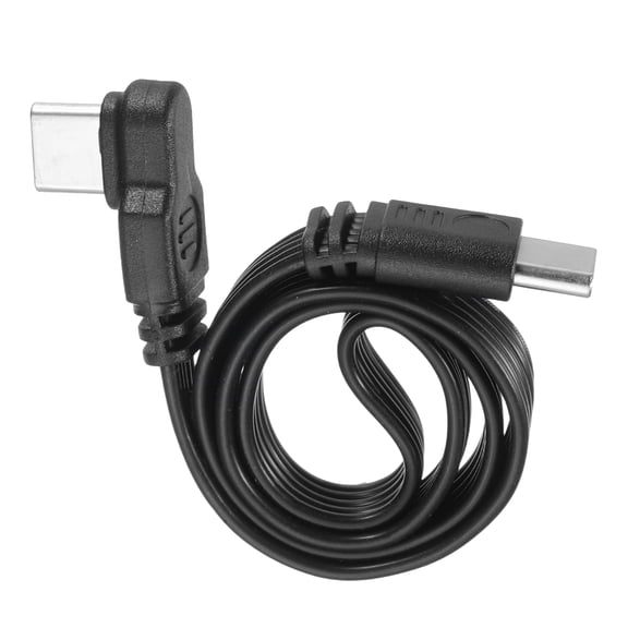 Uxcell Flat USB C Cable, 11.8 Inch Right Angle USB C to USB C Adapter Silicone 480Mbps Speed Type-C Extension Flat Cables for Phone Tablet Laptop Car Chargers