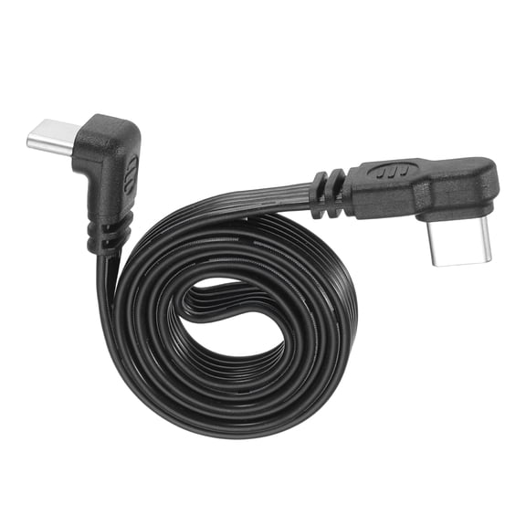 Uxcell Flat USB C Cable, 19.7 Inch Right Angle Type C Charging Cord Silicone 480Mbps Speed Type-C Extension Flat Cables for Phone Tablet Laptop Car Chargers