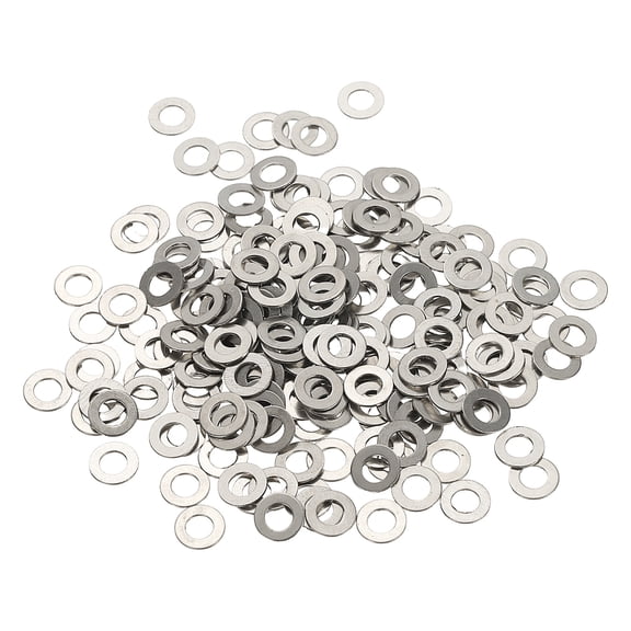 Uxcell Flat Washers 304 Stainless Steel Hardware Assorted Washer Fit for Bolts Screws 0.24 x 0.12 x 0.02 inch 300 Pcs