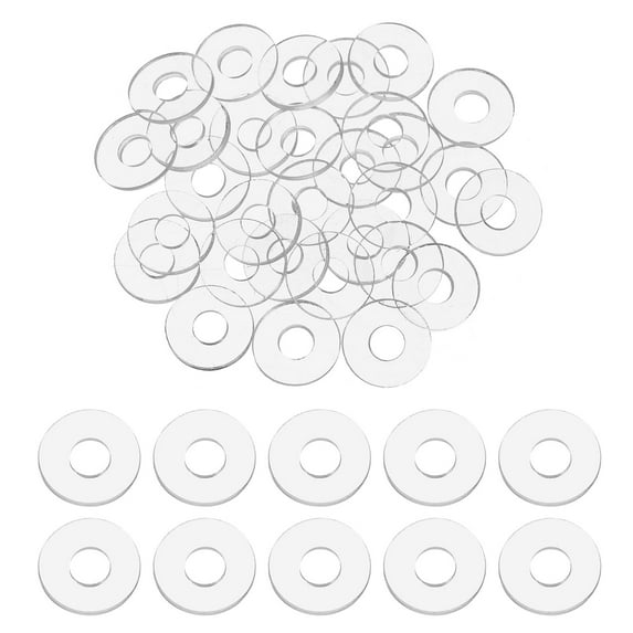 Uxcell Flat Washer, Plastic Washers Round Sealing Spacer Gasket 4mm ID x 10mm OD x 0.5mm Thickness