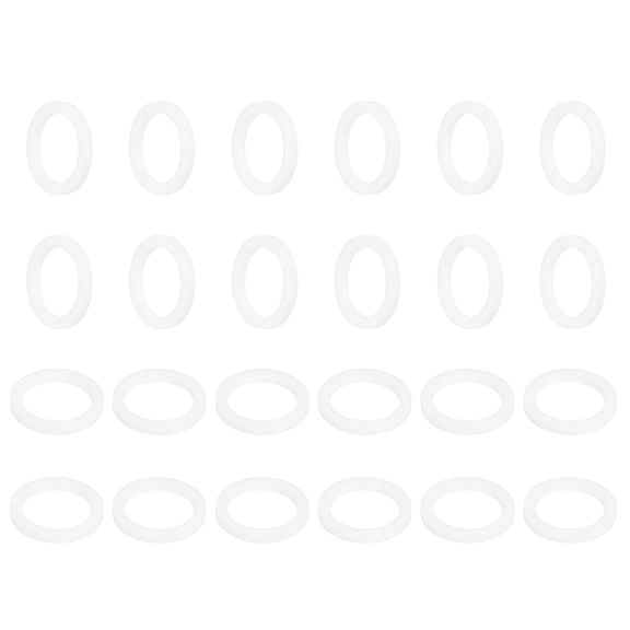 Uxcell 24Pcs Flat Washers 20mm OD 15mm ID 2mm Thick Sealing Flange Gasket White