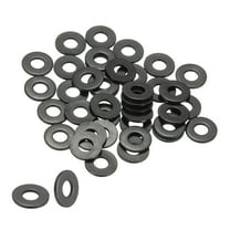 Uxcell Flat Washers, 304 Stainless Steel Metal Washer Black Electroplated Flat Gasket Spacer for Screw 10 3/8 x7/16"ID x 3/4"OD