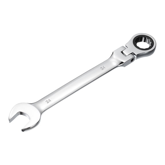Uxcell Flex-Head Ratcheting Combination Wrench 6mm CR-V 72-Teeth Metric and Standard Box End