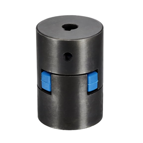Uxcell Flexible Coupling Coupler Set, 5/16" to 45/64" L070 L-Jaw Coupling Shaft, Rubber Spider Interchangeable for Spindle Transmissions Automation Equipment, Black