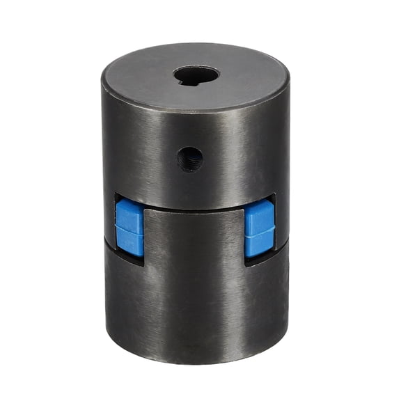 Uxcell Flexible Coupling Coupler Set, 5/16" to 5/16" L070 L-Jaw Coupling Shaft, Rubber Spider Interchangeable for Spindle Transmissions Automation Equipment, Black