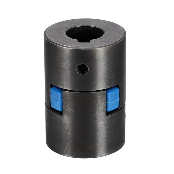 Uxcell Flexible Coupling Coupler Set, 5/8" to 25/32" L070 L-Jaw Coupling Shaft, Rubber Spider Interchangeable for Spindle Transmissions Automation Equipment, Black