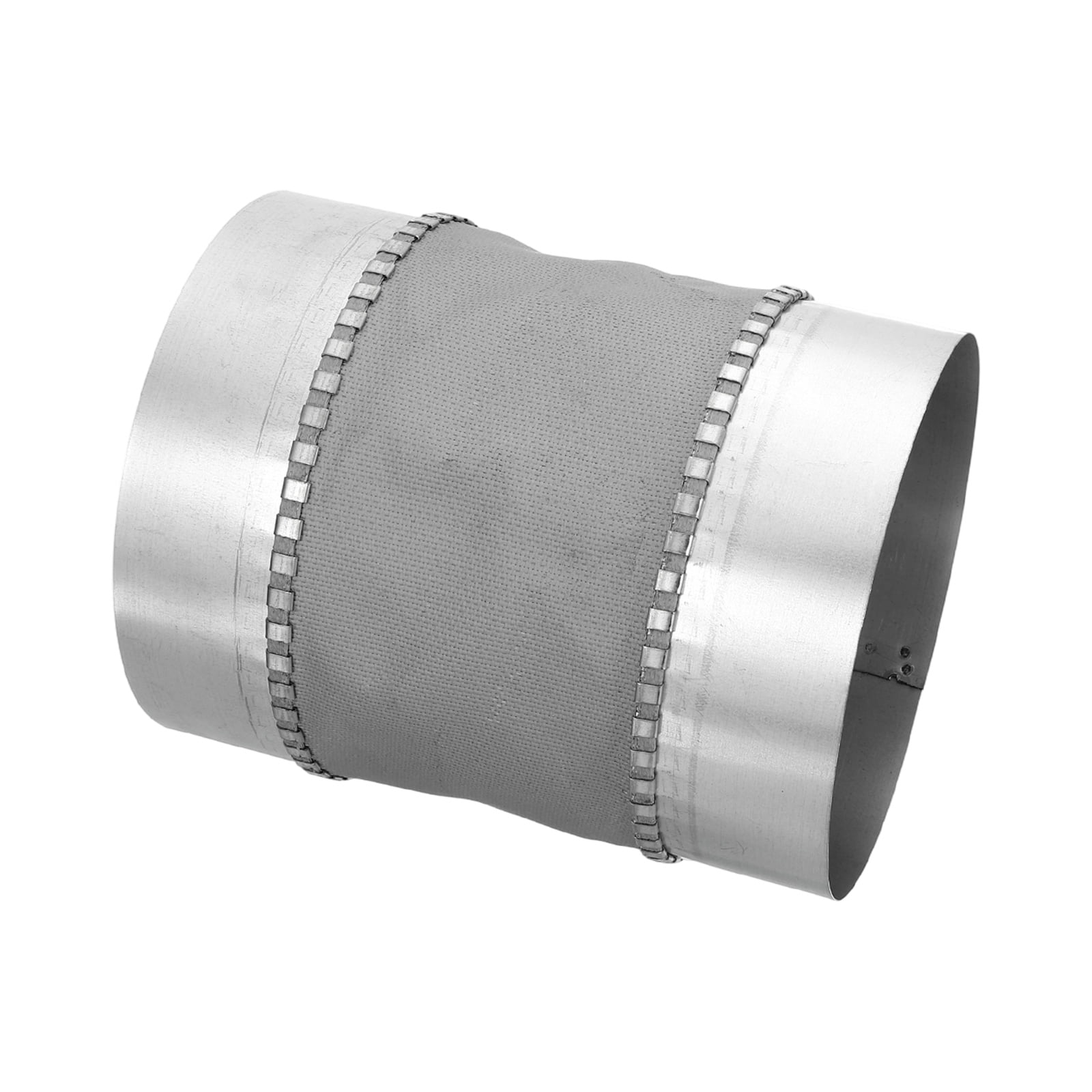 Uxcell Flexible Duct Connector (6", Silver) - Galvanized Steel, Round Vibration-Reducing Male Fit Coupler Ducting Connector Pipe Extender Fitting for Dryer Vent Hose / HVAC Systems