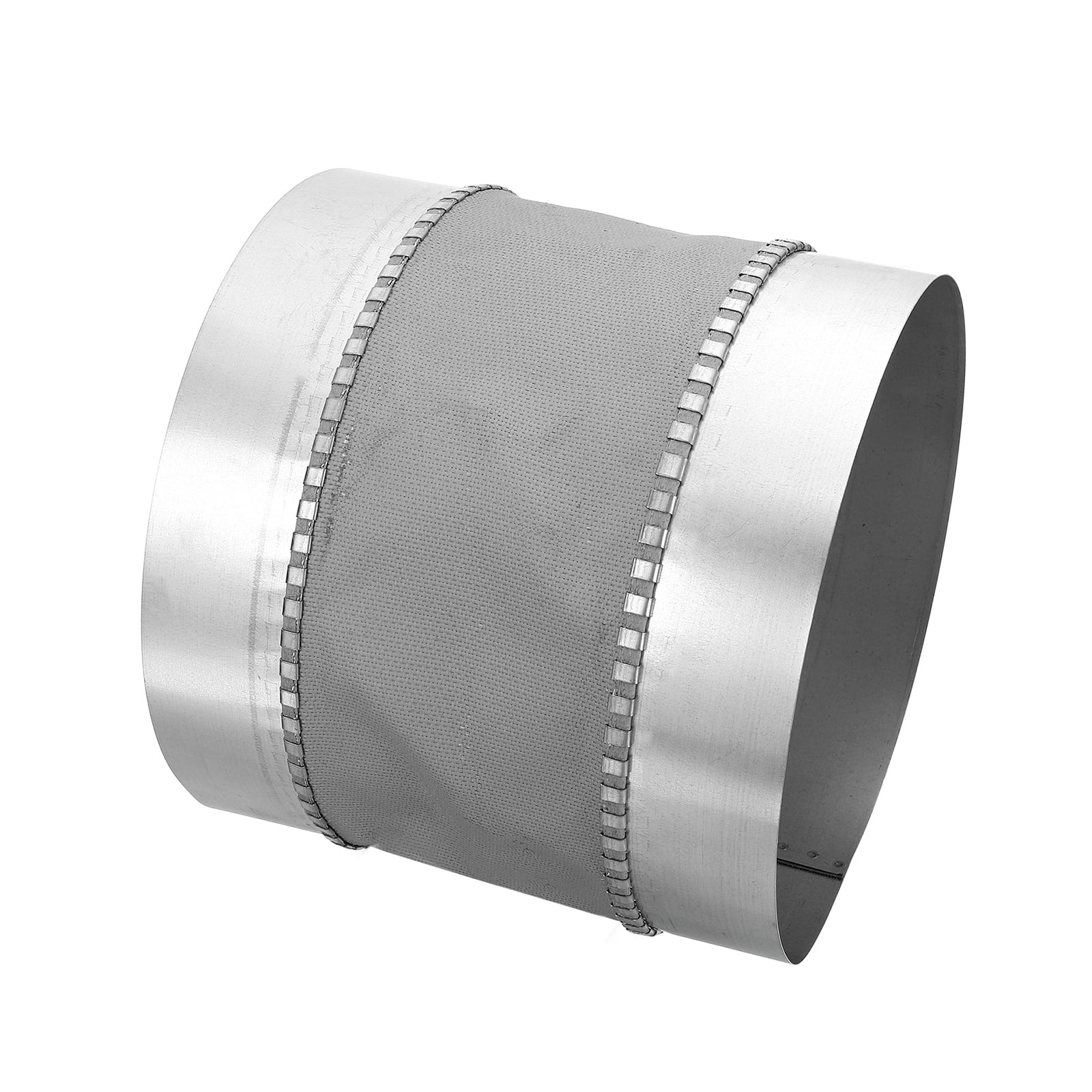 Uxcell Flexible Duct Connector (8", Silver) - Galvanized Steel, Round Vibration-Reducing Male Fit Coupler Ducting Connector Pipe Extender Fitting for Dryer Vent Hose / HVAC Systems