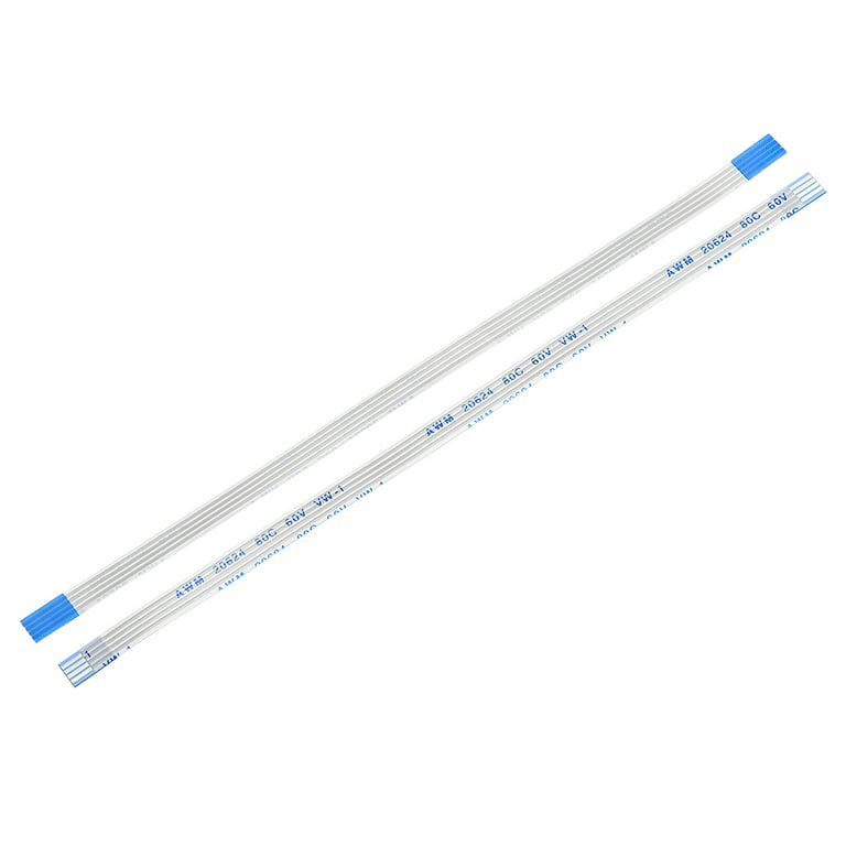uxcell A Type 1.0 mm Spacing FFC Ribbon Cable 15 Pin Flexible Flat Cable  Fop Face Connect Wire Cord, 90mm, 10 Pieces