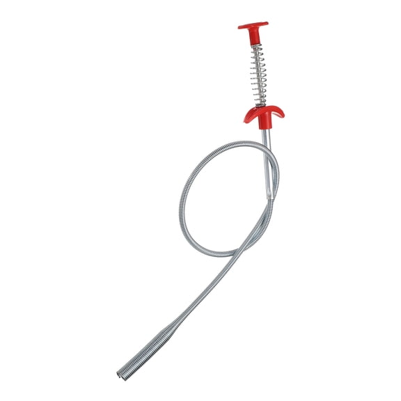 Uxcell Flexible Grabber Claw Pick Up Tool 0.47" Dia. 24" 4 Claws Stainless Steel Cleaning Hook Unclog Sink, Silver