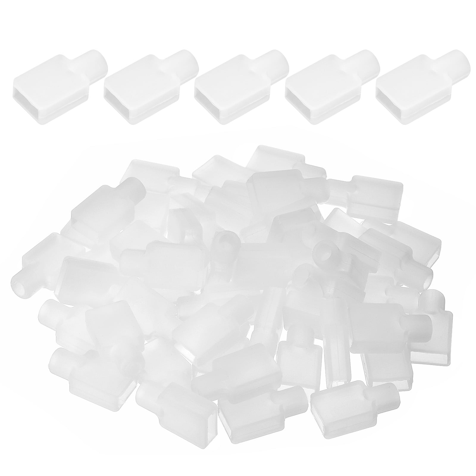 Uxcell Flexible LED Strip End Caps Fit 12mm Wide LED Tube, 50Pcs ...