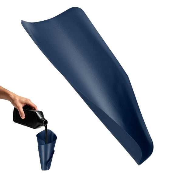Uxcell Flexible Oil Funnel 8" Multi-Purpose Moldable Oil Change Tool Reusable Portable Oil Filling Draining Funnel for Car Motorcycle Truck Lawnmower Automotive Use, Blue