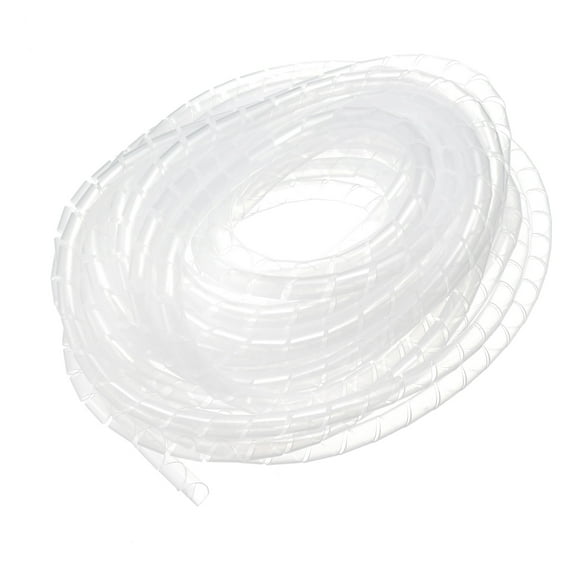 Uxcell Flexible Spiral Tube Cable Wire Wrap Manage Cord 75.4ft Long 0.16" OD Transparent