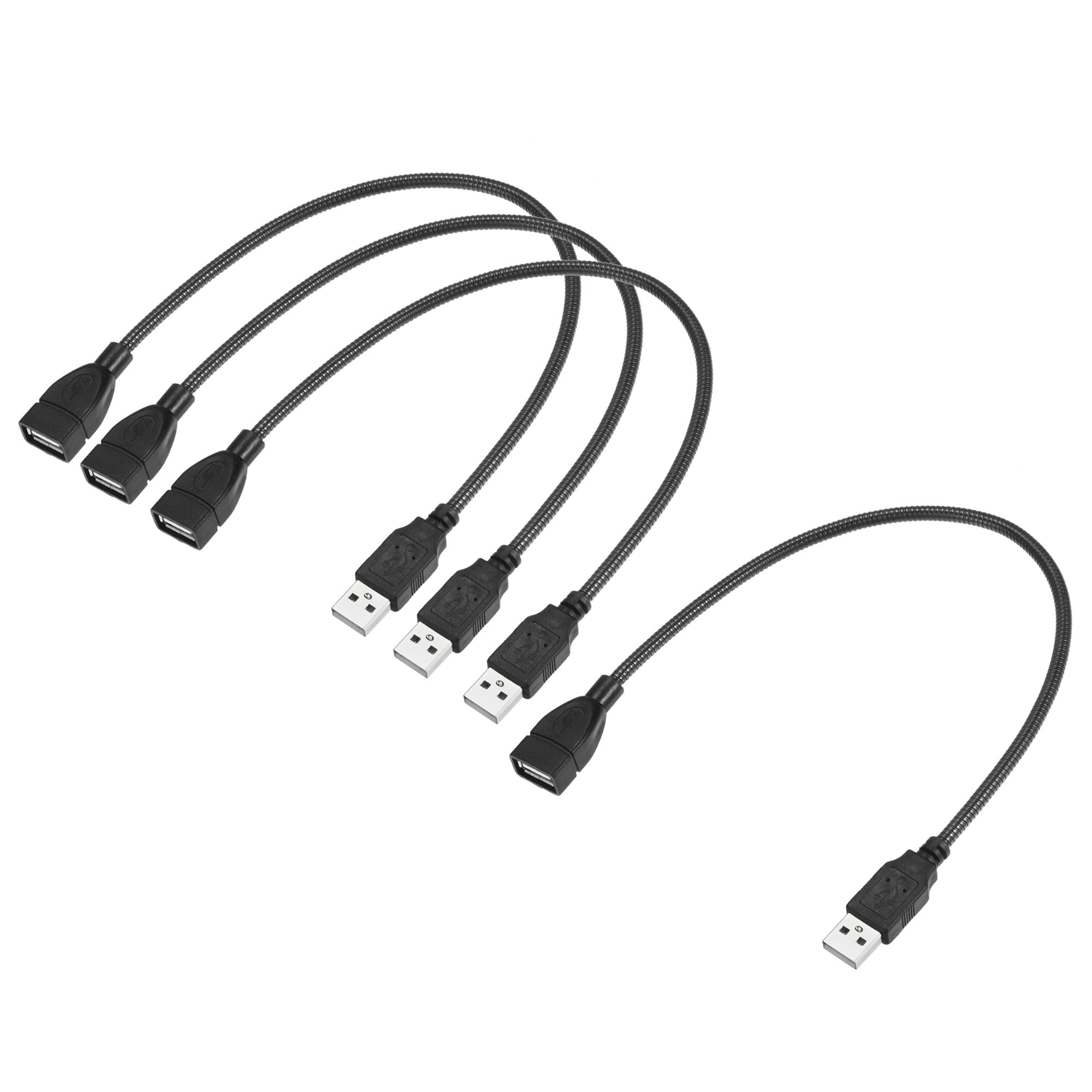 Uxcell Flexible USB Cable USB2.0 Male to Female Extension Cord 35cm