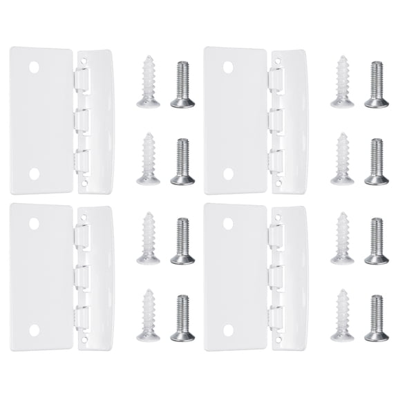 Uxcell Flip Action Door Hinge 4 Pack Flip Latch Lock with Screw White