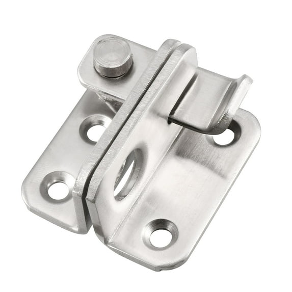 Uxcell Flip Door Latches 201 Stainless Steel Gate Latch Left Open Hasp Slide Lock 1.77" x 1.57" Silver