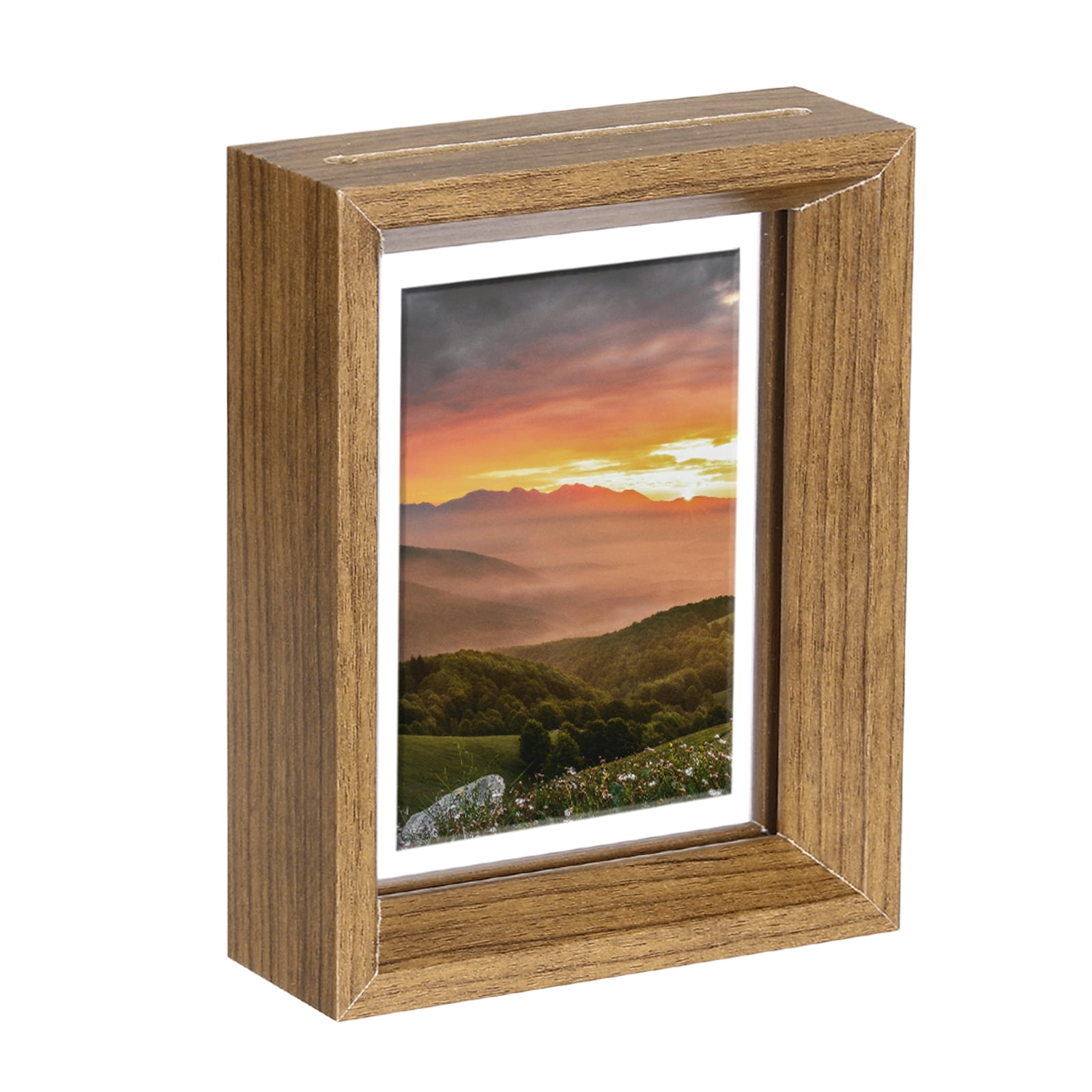 Uxcell Floating Frame, 5x4 Inch Wood Pictures Frames for Pressed ...