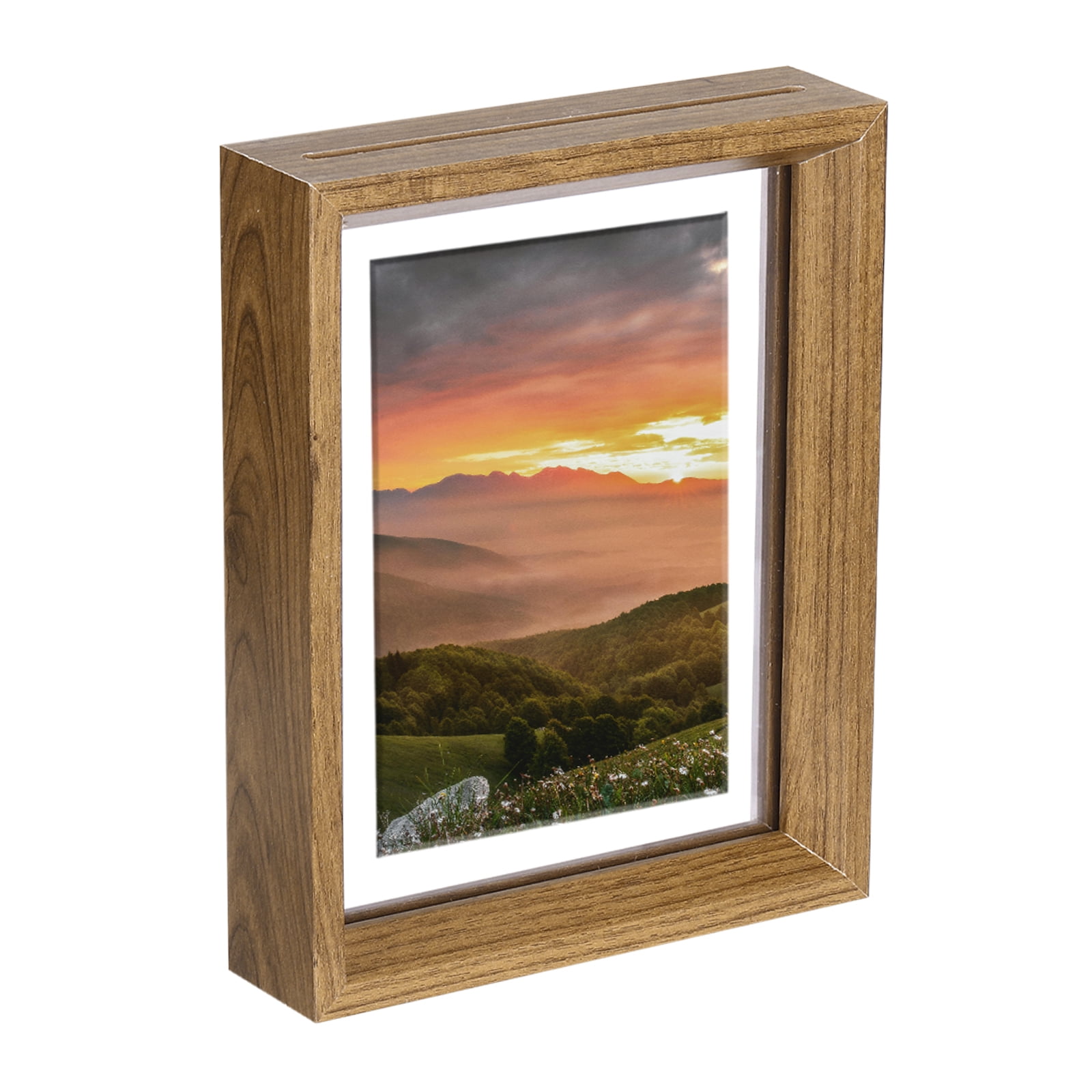 Uxcell Floating Frame, 7x5 Inch Wood Pictures Frames for Pressed ...